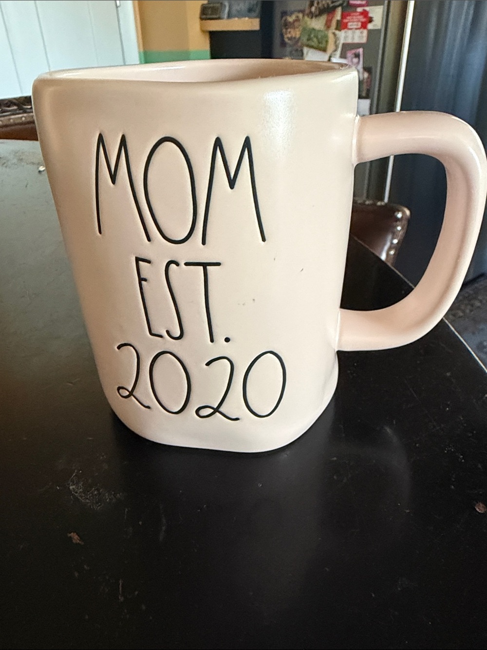 Rae Dunn Pink 'MOM EST. 2020' Ceramic Mug